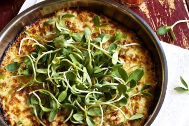 Омлет с горохом и сыром - приготовление