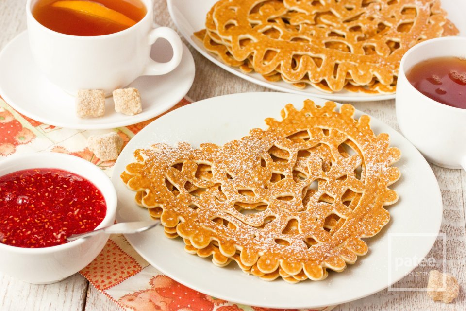 Ажурные блины сердечки - Шаг 12