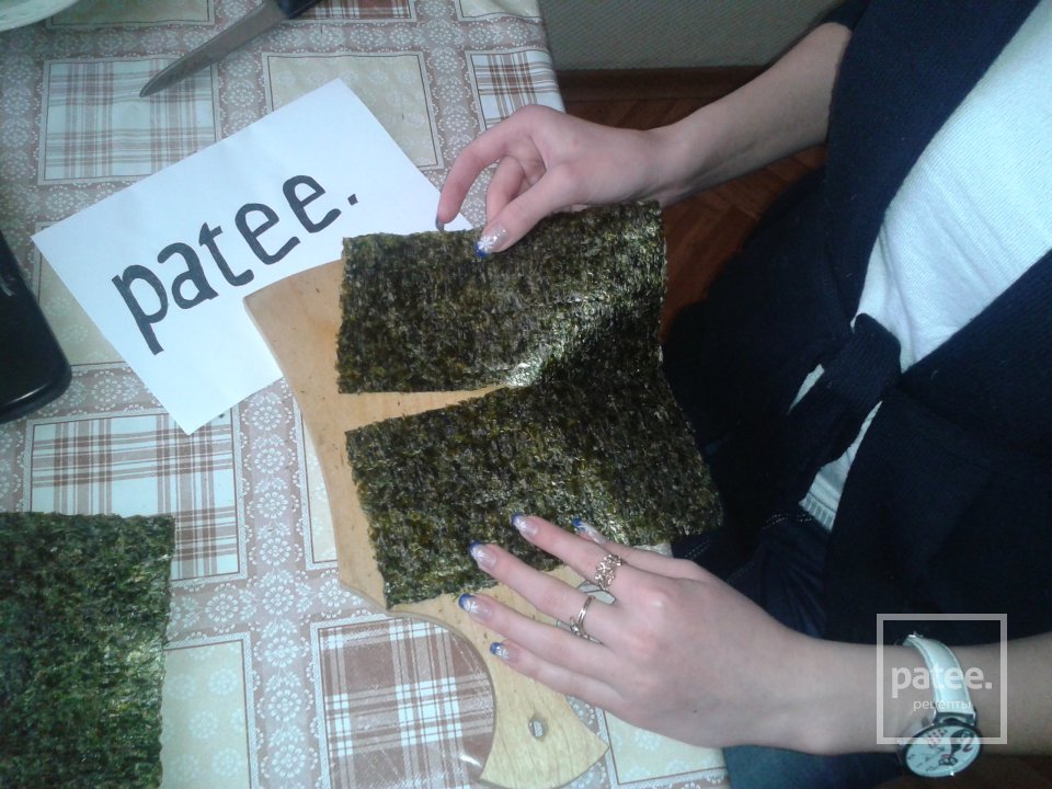 Роллы "Сердце" - Шаг 3