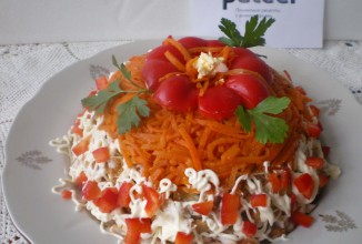 Салат с копченой индейкой