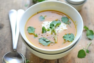 Суп со сладким  картофелем и топленым маслом