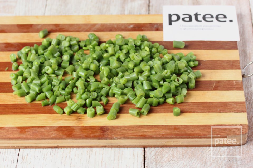 Паста ризони с куриным фаршем и стручковой фасолью - Шаг 5