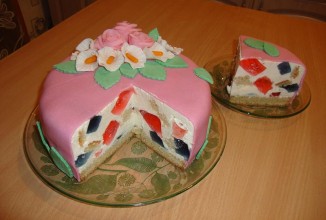 Торт желейный "битое стекло"