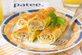 Яичные блины с мясом