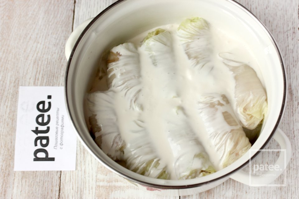 Голубцы по-домашнему из пекинской капусты - Шаг 13