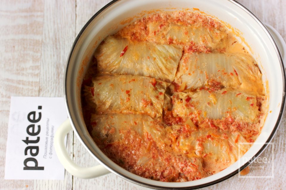 Голубцы по-домашнему из пекинской капусты - Шаг 16