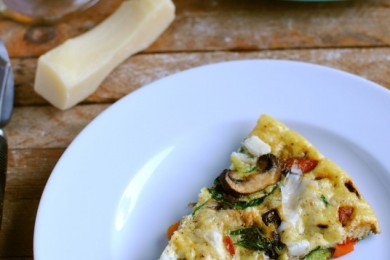 Омлет со шпинатом и грибами - приготовление