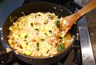 Ризотто с грибами и кабачком