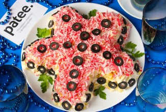 Салат с крабовыми палочками Морская звезда