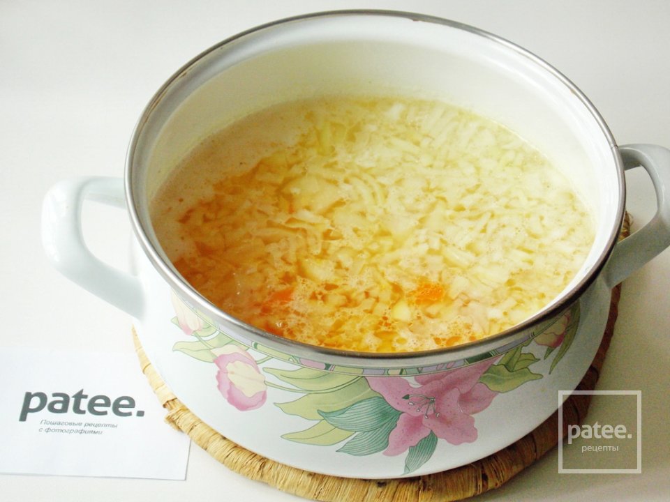 Суп с сырными клецками и овощами - Шаг 8