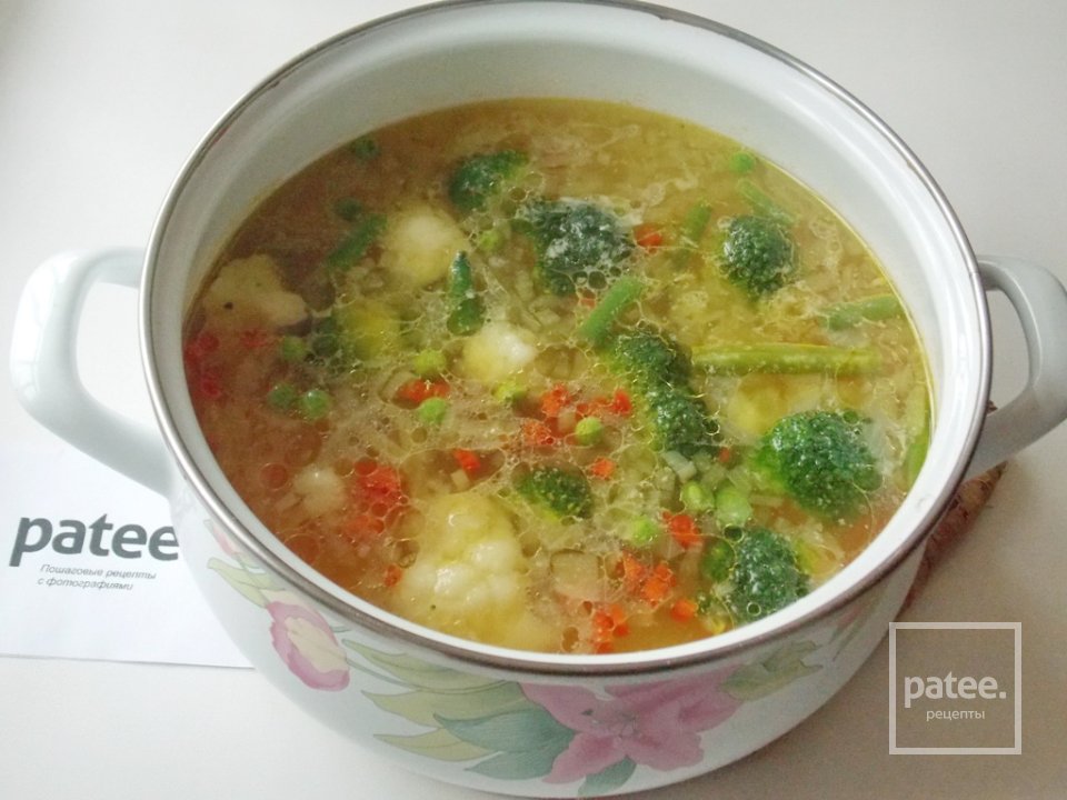 Суп с сырными клецками и овощами - Шаг 14