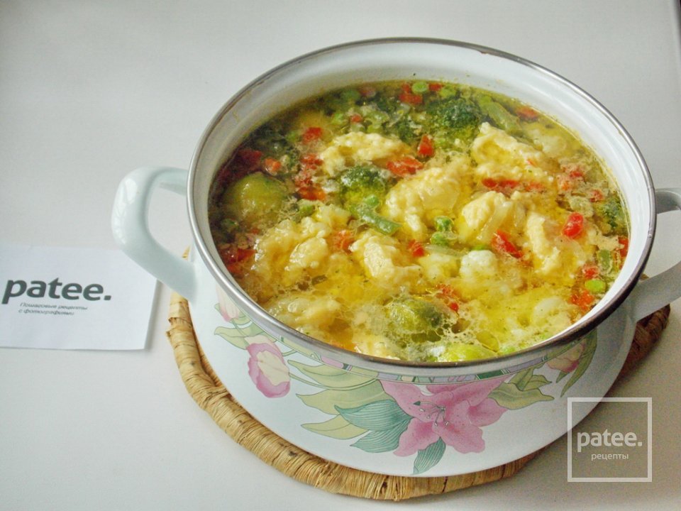 Суп с сырными клецками и овощами - Шаг 15