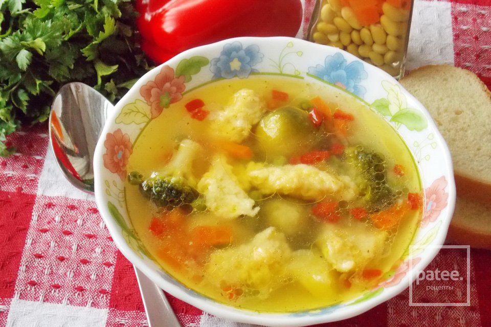 Суп с сырными клецками и овощами - Шаг 17