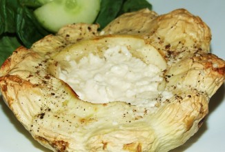 Патиссоны, запеченные с сыром фета