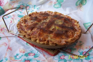 Персиковый пирог со сливками