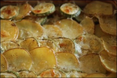Рецепт Гратен из картофеля с кабачками