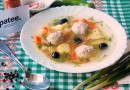 Суп с рыбными фрикадельками