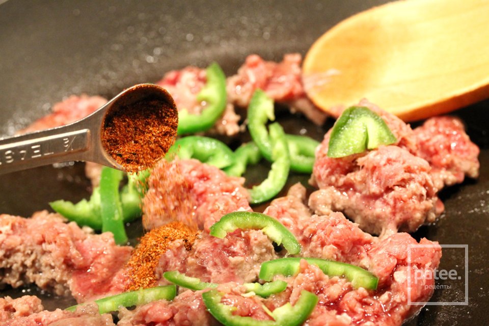 Тако с мясом и капустой - Шаг 8