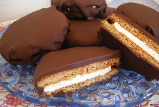 Печенье с зефиром и шоколадом