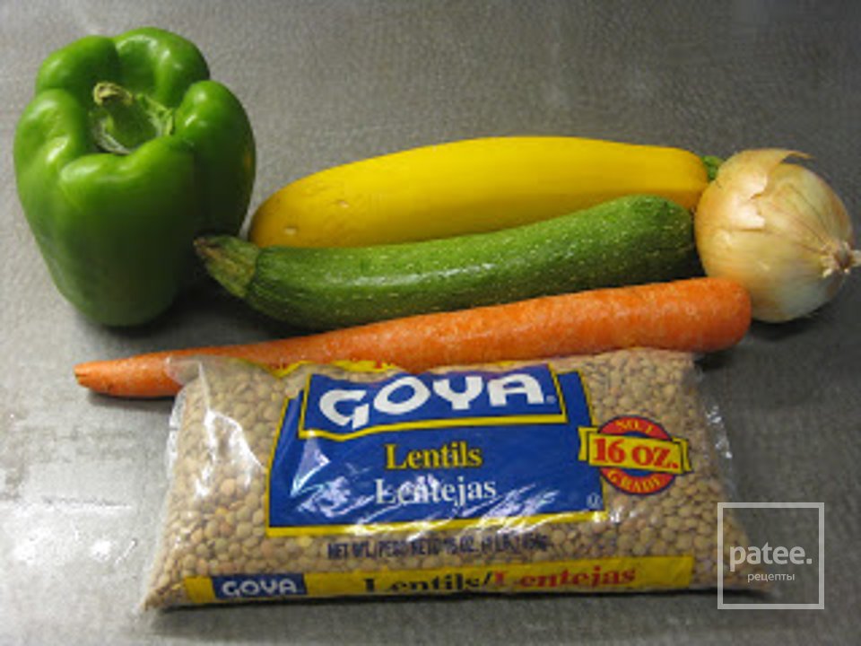 Летний салат с чечевицей - Шаг 1