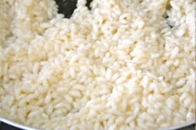 Ризотто с персиком и базиликом - приготовление