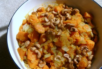 Сладкий картофель с кешью
