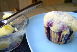 Лимонно-черничные кексы