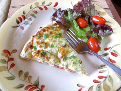 Рецепт Сырный тарт с помидорами и песто