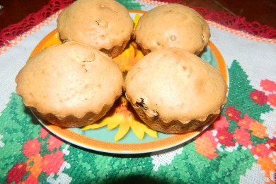 Кексы с изюмом - приготовление