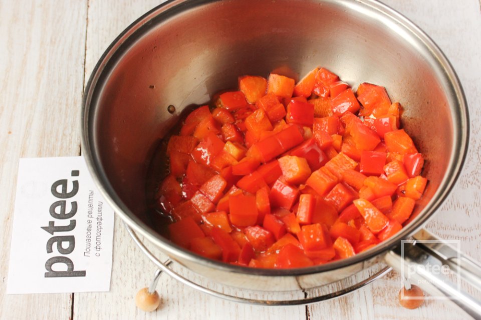 Салат с куриным мясом, стручковой фасолью и сладким перцем - Шаг 5