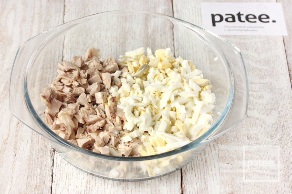 Салат с куриным мясом, стручковой фасолью и сладким перцем - Шаг 9