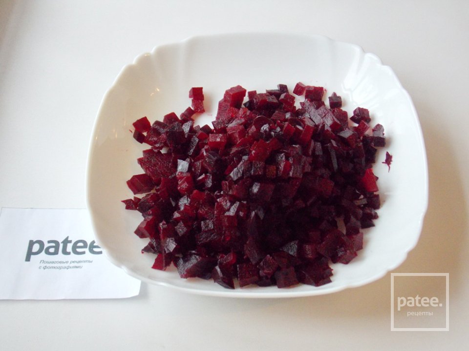 Винегрет с маринованными грибами - Шаг 3