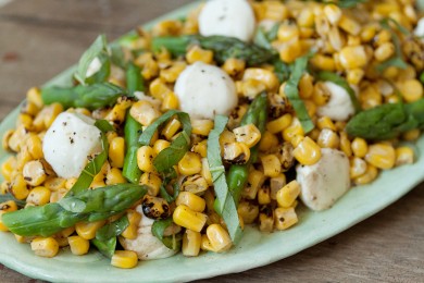Рецепт Кукурузный салат со спаржей