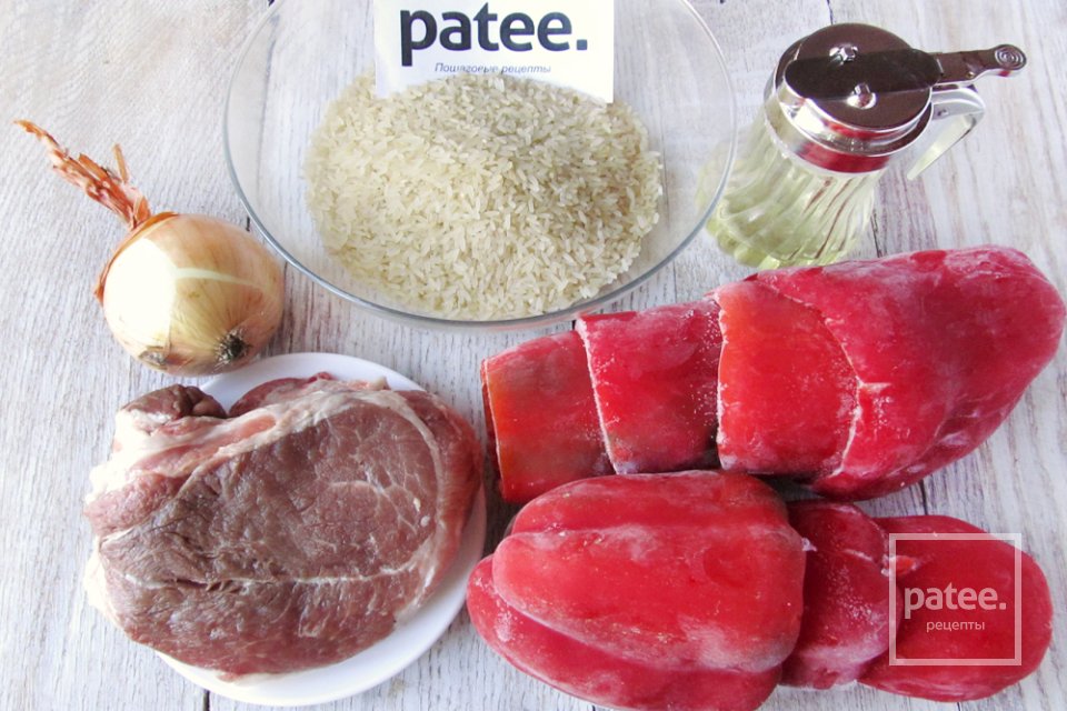 Перец, фаршированный свининой и рисом - Шаг 1