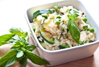 Ризотто с грибами и кабачком