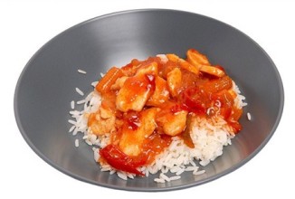 Куриные грудки в остро-сладком соусе с яблочным соком и имбирем