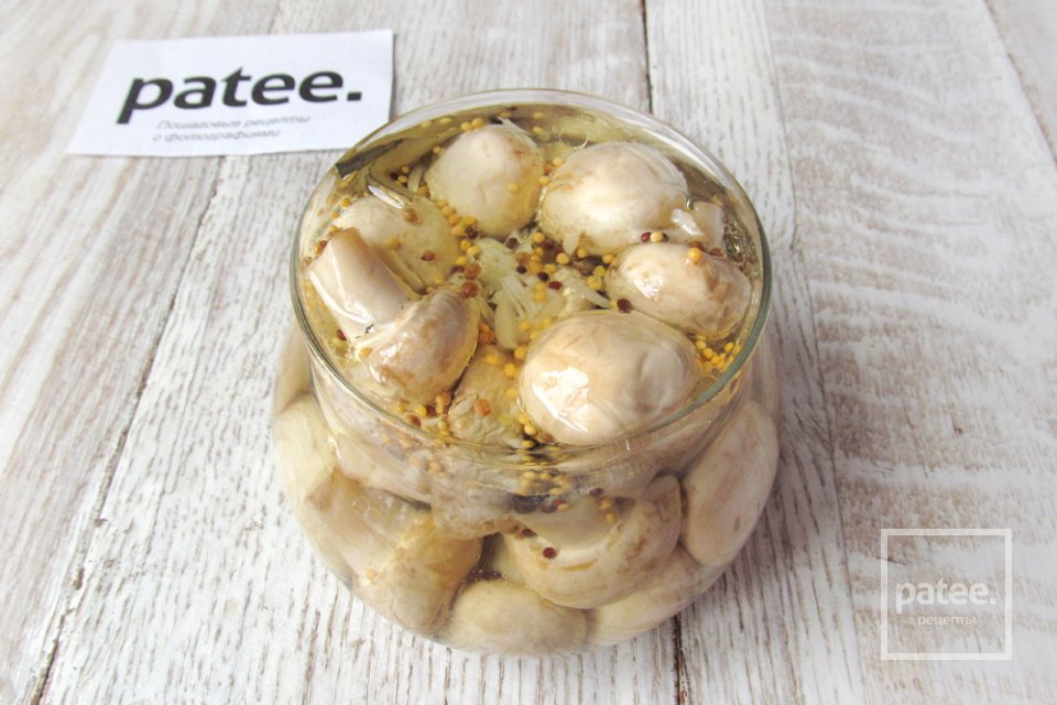Быстрые маринованные шампиньоны - Шаг 14