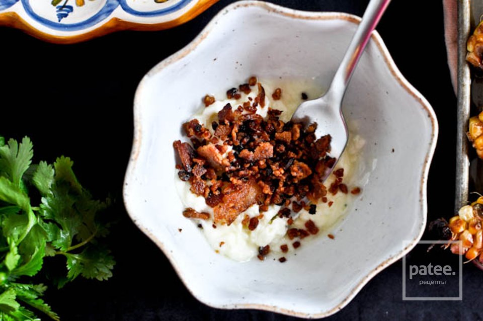 Жареная на гриле кукуруза с беконом и сыром Котиха - Шаг 4