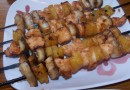 Куриный шашлык с кокосом и  ананасом