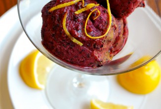 Лимонно-черничный щербет