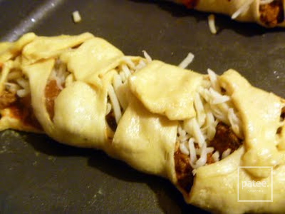 Стромболи с мясом и грибами - Шаг 11