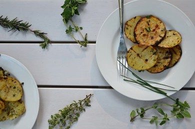 Рецепт Жареный картофель с зеленью