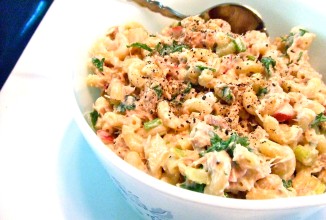 Паста с тунцом и зеленью