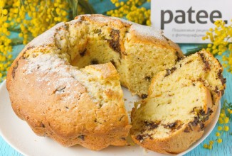 Апельсиновый кекс с кусочками шоколада