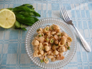 Рецепт Салат с макаронами и креветками