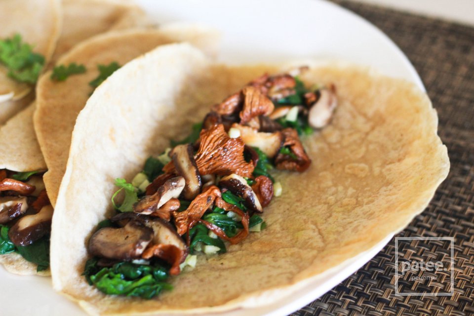 Блинчики с грибами и шпинатром - Шаг 5