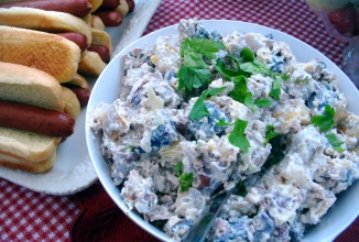 Картофельный салат с зеленью