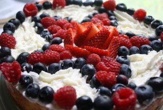 Лимонно-ягодный чизкейк