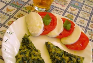 Запеканка из шпината с рукколой