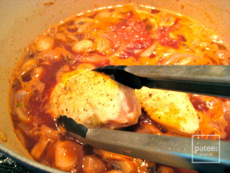 Курица в вине (Кок о вен) - Шаг 14